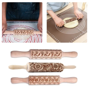 Christmas Embossing Pattern Rolling Pin Baking Cookies Noodle Biscuit Fondant Cake Dough Engraved Pumpkin Bat Snowflake
Christmas Embossing Pattern Rolling Pin Baking Cookies Noodle Biscuit Fondant Cake Dough Engraved Pumpkin Bat Snowflake