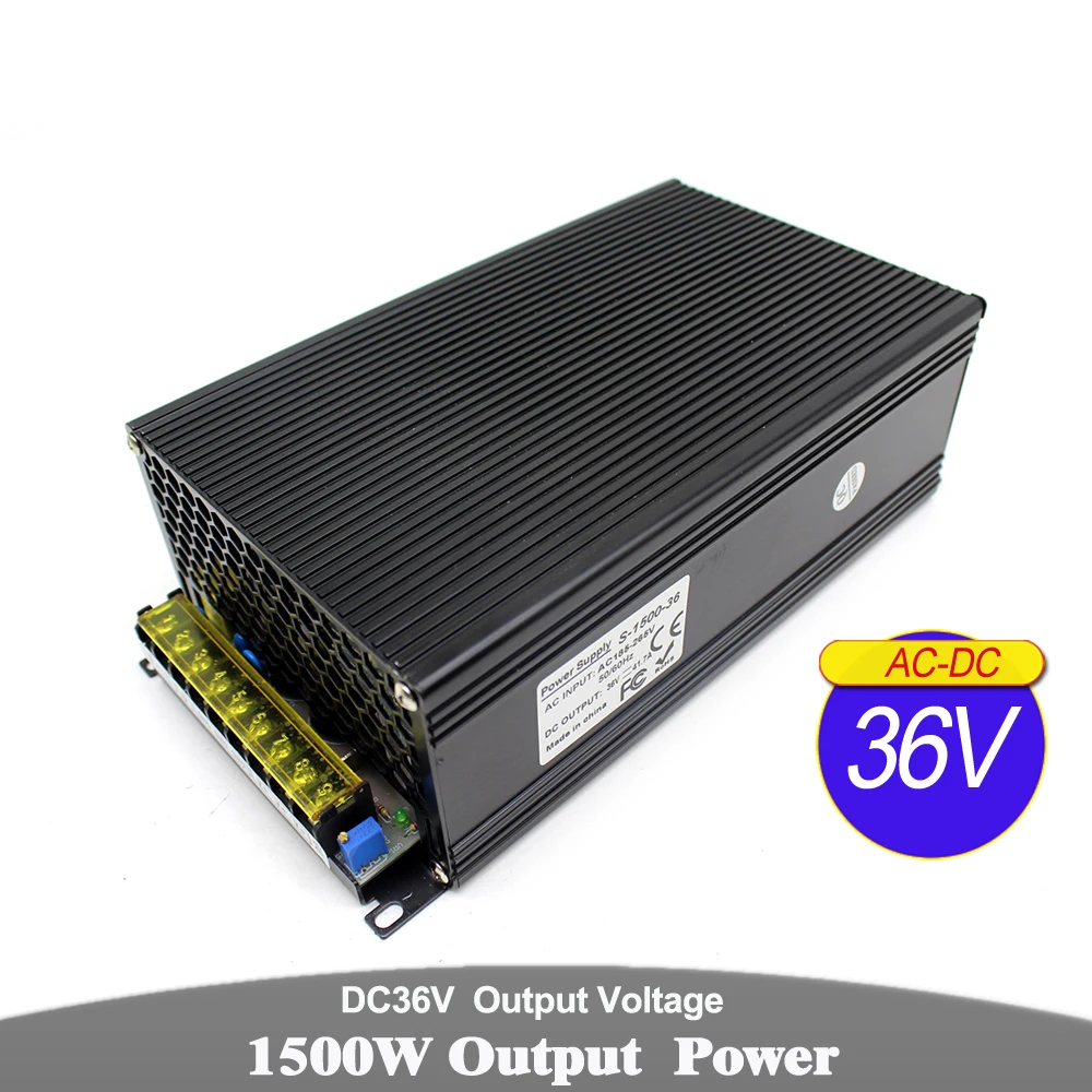 Variable Power Supply DC 36V 1500W Powers Source Transformer 110V 220V AC DC36V SMPS for LED Light CCTV Stepper Motor Machinery
Variable Power Supply DC 36V 1500W Powers Source Transformer 110V 220V AC DC36V SMPS for LED Light CCTV Stepper Motor Machinery