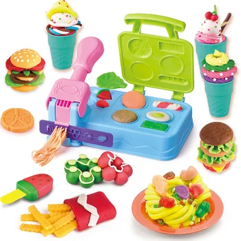 Children's Model Play House DIY Colored Clay Toy Creative Hamburger Machine Noodle Maker Plasticene Mold Hand-Made Set
Children's Model Play House DIY Colored Clay Toy Creative Hamburger Machine Noodle Maker Plasticene Mold Hand-Made Set