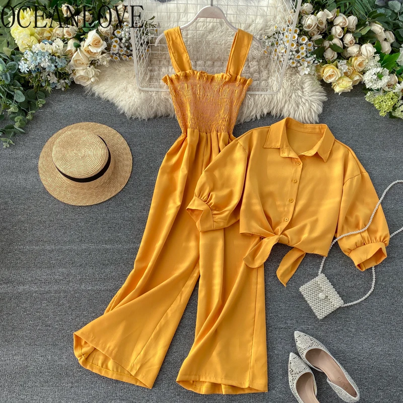 OCEANLOVE Solid Korean Two Piece Set 2020 Spring Summer Beach Style 2 Piece Set Women High Waist Ropa Mujer Fashion 16376
OCEANLOVE Solid Korean Two Piece Set 2020 Spring Summer Beach Style 2 Piece Set Women High Waist Ropa Mujer Fashion 16376