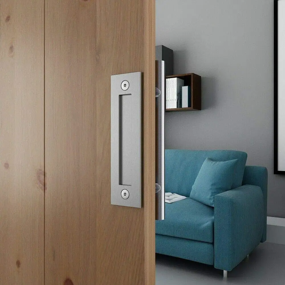 11-13/16in Stainless Steel Flush Pull Handle Set for Sliding Barn Door Hardware Set of 2
11-13/16in Stainless Steel Flush Pull Handle Set for Sliding Barn Door Hardware Set of 2
