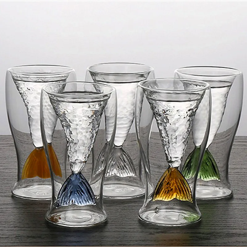 100ml Creative Crystal Mermaid Tail Cup Transparent Glass Fish Tail Practical Creative Wine Cup Heat-resisting Glass Bar Cups
100ml Creative Crystal Mermaid Tail Cup Transparent Glass Fish Tail Practical Creative Wine Cup Heat-resisting Glass Bar Cups