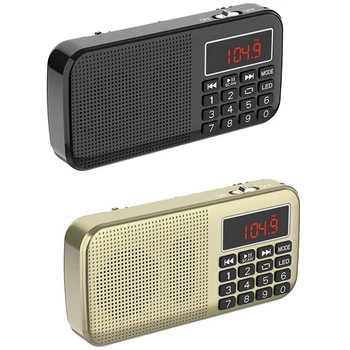 2 Pcs L-558AM Digital MP3 Music Player Speaker Mini Portable Mini Auto FM AM MW Pocket Radio Receiver, Golden & Black
2 Pcs L-558AM Digital MP3 Music Player Speaker Mini Portable Mini Auto FM AM MW Pocket Radio Receiver, Golden & Black
