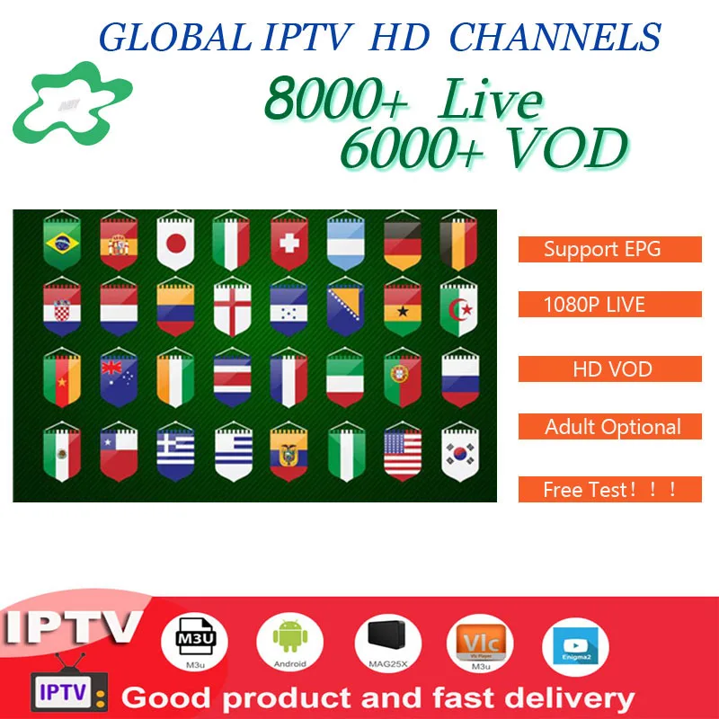 8000+ IPTV Subscription Iptv Italy UK USA German French Spanish Canada Portugal Premium For Android Box Enigma2 SSmart TV PC MA9
8000+ IPTV Subscription Iptv Italy UK USA German French Spanish Canada Portugal Premium For Android Box Enigma2 SSmart TV PC MA9