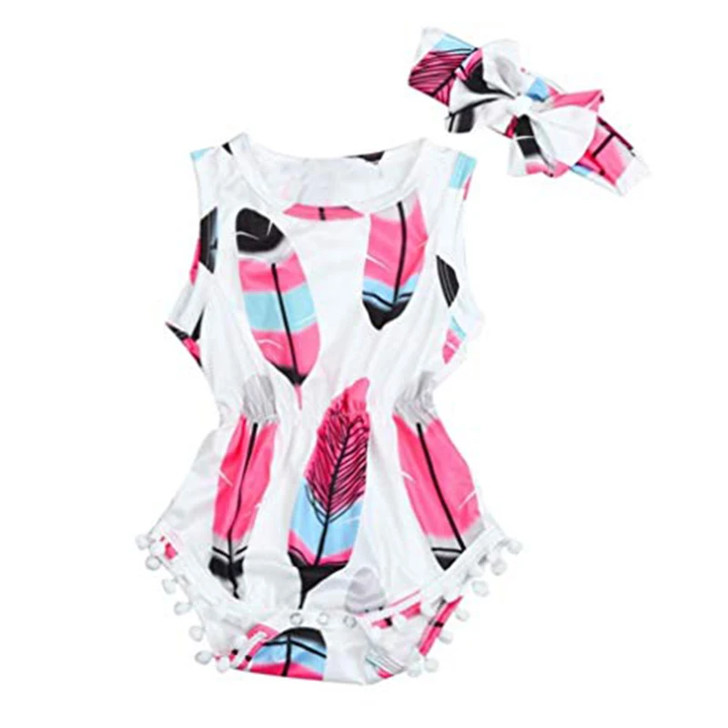 2PCS Set Infant Kids Baby Girls Sleeveless Feather Romper Jumpsuit+Headband Outfits Set (White)
2PCS Set Infant Kids Baby Girls Sleeveless Feather Romper Jumpsuit+Headband Outfits Set (White)