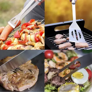 BBQ Kit Silver Outdoors Strong BBQ Tools Barbecue Accessories Barbecue Grilling Tools Set Stainless Steel 20pcs Bake Brush
BBQ Kit Silver Outdoors Strong BBQ Tools Barbecue Accessories Barbecue Grilling Tools Set Stainless Steel 20pcs Bake Brush