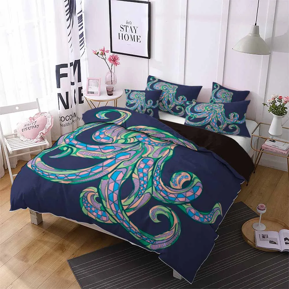 Ocean Series Octopus Bedding Set 3D Print Comforter Set Queen King Duvet Cover Set Bed Linen Set 2/3PCS for Home Bedroom Decor
Ocean Series Octopus Bedding Set 3D Print Comforter Set Queen King Duvet Cover Set Bed Linen Set 2/3PCS for Home Bedroom Decor