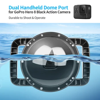 VODOL Dual Handheld Dome Lens Diving Housing for Gopro8 Action Camera Underwater Waterproof Case Cover with Trigger
VODOL Dual Handheld Dome Lens Diving Housing for Gopro8 Action Camera Underwater Waterproof Case Cover with Trigger