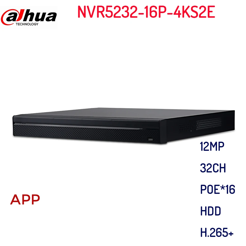 Dahua DH Pro 32CH NVR NVR5232-16P-4KS2E 16CH PoE Port Support Two Way Talk e-POE 800M MAX Network Video 4K Recorder System
Dahua DH Pro 32CH NVR NVR5232-16P-4KS2E 16CH PoE Port Support Two Way Talk e-POE 800M MAX Network Video 4K Recorder System