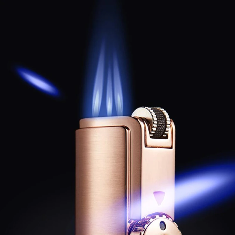 Triple Torch Lighter 3 Jet Gas Cigar Lighter Turbo Windproof Powerful Metal Spray Gun Kitchen Pipe Flint Lighter Outdoor
Triple Torch Lighter 3 Jet Gas Cigar Lighter Turbo Windproof Powerful Metal Spray Gun Kitchen Pipe Flint Lighter Outdoor