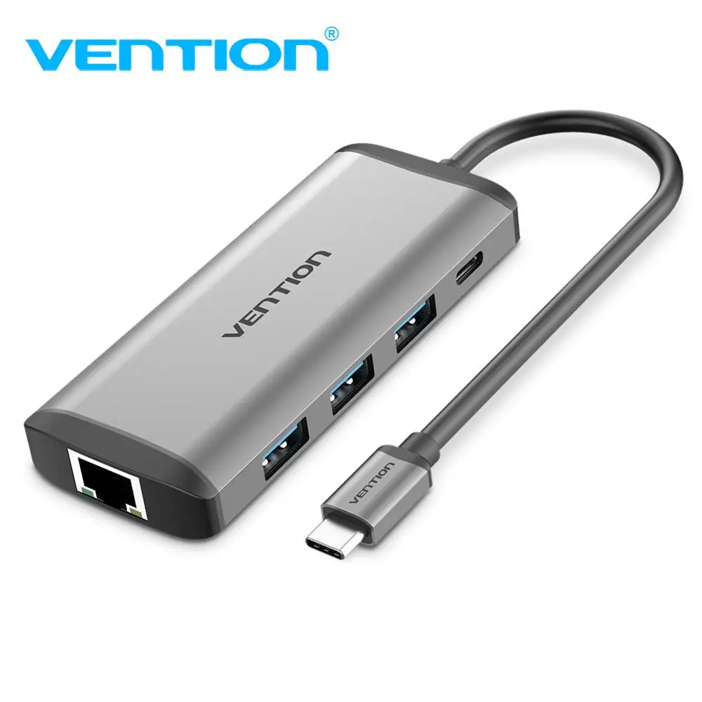 Vention 8 in 1 Hub to RJ45 Gigabit Network Card Lan Adapter USB Ethernet for Android TV Set-top Box Laptop Windows 7 8 XP 10
Vention 8 in 1 Hub to RJ45 Gigabit Network Card Lan Adapter USB Ethernet for Android TV Set-top Box Laptop Windows 7 8 XP 10