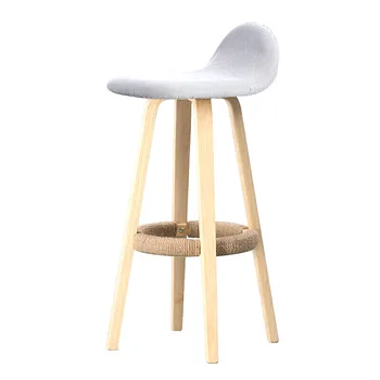 Hot Bar Chair Backrest Wrought Iron Home Stool Modern Minimalist Solid Wood Nordic High 
Hot Bar Chair Backrest Wrought Iron Home Stool Modern Minimalist Solid Wood Nordic High