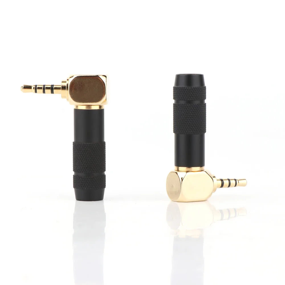 4 шт. Hi-Fi аудио 3 5 мм L черный Форма 90 градусов разъем адаптера для кабель наушников