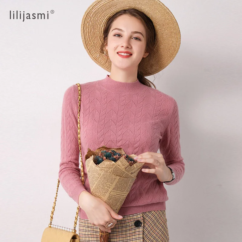 Women Fishbone Cable Half Turtleneck Wool Sweater 100% Merino Wool Pullover Sweater 2019 Trend Colors Sweaters Lady Jumpers
Women Fishbone Cable Half Turtleneck Wool Sweater 100% Merino Wool Pullover Sweater 2019 Trend Colors Sweaters Lady Jumpers
