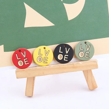 10pcs new ladies earrings Sweet Trend Earrings For Women Gift Spray Paint Love Letters Round Pendant Diy Jewelry Accessories 
10pcs new ladies earrings Sweet Trend Earrings For Women Gift Spray Paint Love Letters Round Pendant Diy Jewelry Accessories