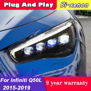 For NISSAN Infiniti Q50L Full LED Headlight Front Lamp Black Housing 2015-2019 
For NISSAN Infiniti Q50L Full LED Headlight Front Lamp Black Housing 2015-2019