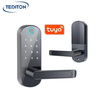 Tuya Mobile App Smart Life Waterproof Biometric Fingerprint Digital Smart Electronic Door Locks for Home
Tuya Mobile App Smart Life Waterproof Biometric Fingerprint Digital Smart Electronic Door Locks for Home