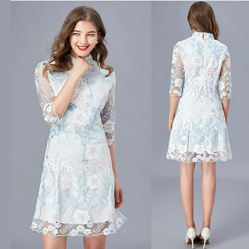 Spring Fashion Ladies elegant embroidered dress party dress Plus size vintage cultivated mandarin collar party dress XXXXXL 5XL
Spring Fashion Ladies elegant embroidered dress party dress Plus size vintage cultivated mandarin collar party dress XXXXXL 5XL