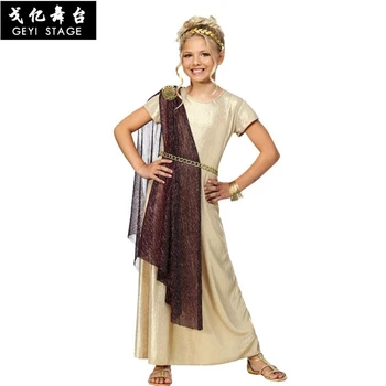 New cosplay Halloween party dress stage performance attire atenary ball princess from the ancient Roman role paly to the kid kid
New cosplay Halloween party dress stage performance attire atenary ball princess from the ancient Roman role paly to the kid kid