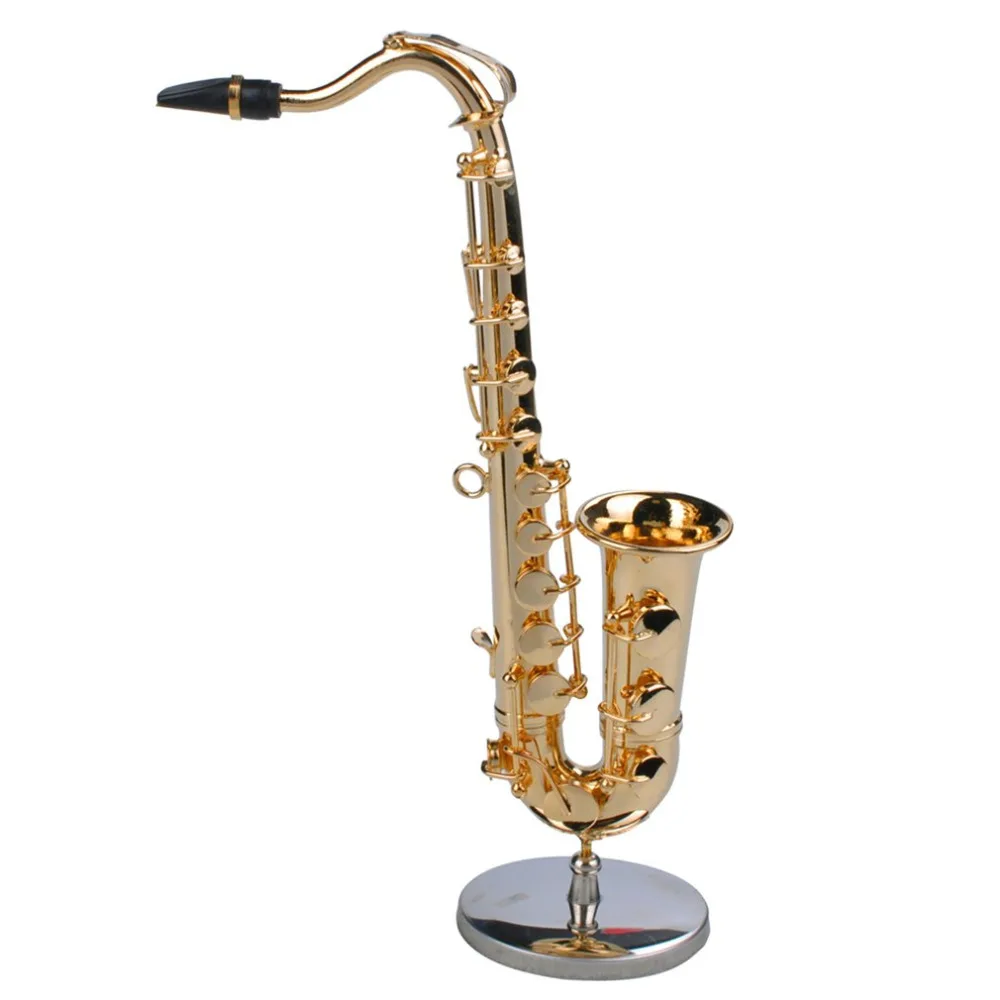 TSAI Mini Saxophone Musical Instruments Goldplated Craft Miniature Saxophone Model With Metal Stand for Home Decoration New
TSAI Mini Saxophone Musical Instruments Goldplated Craft Miniature Saxophone Model With Metal Stand for Home Decoration New