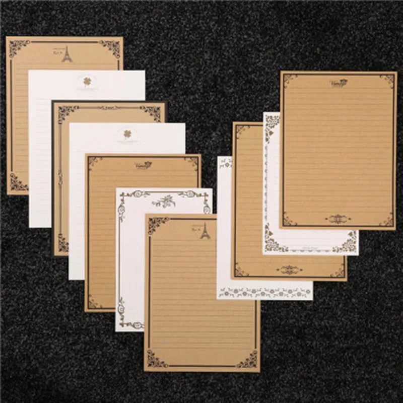 8 sheets/set Vintage Writing Paper Kraft Letter Paper retro Style Message Card for Party Invitations New Year Xmas Greetings
8 sheets/set Vintage Writing Paper Kraft Letter Paper retro Style Message Card for Party Invitations New Year Xmas Greetings
