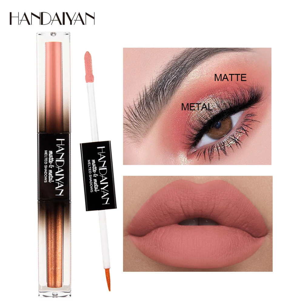 5 Color Glitter Eye Shadow Pigmented Makeup Double Head Shimmer Matte Eyeshadow Liquid Metal Shadows handaiyan Eyes Cosmetics
5 Color Glitter Eye Shadow Pigmented Makeup Double Head Shimmer Matte Eyeshadow Liquid Metal Shadows handaiyan Eyes Cosmetics