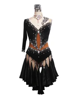 Latin Dance Dresses For Ladies Velvet Rhinestones Fringe Skirt Women Stage Ballroom Competition Costumes Latino Dress Children
Latin Dance Dresses For Ladies Velvet Rhinestones Fringe Skirt Women Stage Ballroom Competition Costumes Latino Dress Children