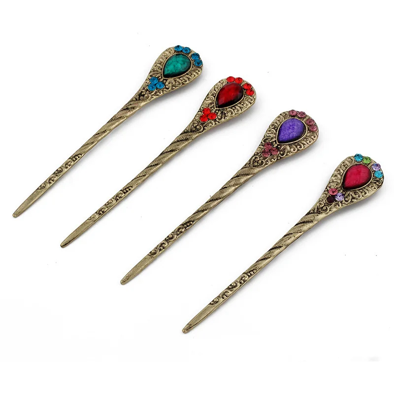 1PC Vintage Hairpin Accessories Crystal Metal Hair Stick Classical Hair Pin For Women Banquet Hair Jewelry Elegant Gift
1PC Vintage Hairpin Accessories Crystal Metal Hair Stick Classical Hair Pin For Women Banquet Hair Jewelry Elegant Gift