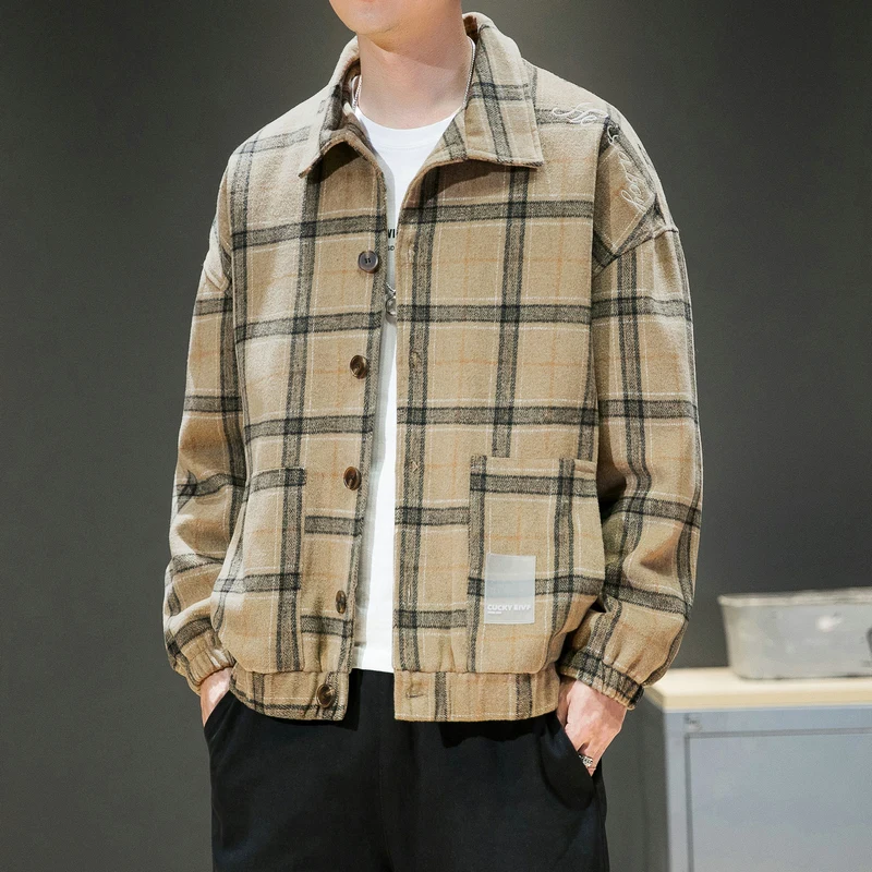 SingleRoad Mens Woolen Jacket Men Retro Vintage Casual Wool Plaid Coat Male Coats Jackets Korean Clothes Japanese Streetwear Man
SingleRoad Mens Woolen Jacket Men Retro Vintage Casual Wool Plaid Coat Male Coats Jackets Korean Clothes Japanese Streetwear Man