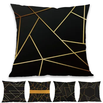 Black background Golden line Polygon Geometry Pattern Linen Throw Pillow Case Home Sofa Car Decorative Cushion Covers 45x45cm
Black background Golden line Polygon Geometry Pattern Linen Throw Pillow Case Home Sofa Car Decorative Cushion Covers 45x45cm
