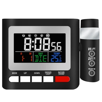 Hosome Projection Alarm Clock, Digital Alarm Clock on Ceiling with Indoor Temperature and 3 Adjustable Projection Brightness wit 
Hosome Projection Alarm Clock, Digital Alarm Clock on Ceiling with Indoor Temperature and 3 Adjustable Projection Brightness wit