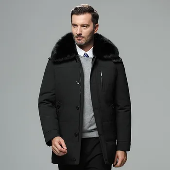 Men White Duck Down Coat Winter Down Parkas Jacket Men's Thick Snow Parka Overcoat Fathers Fox Fur Collar Hooded Parkas
Men White Duck Down Coat Winter Down Parkas Jacket Men's Thick Snow Parka Overcoat Fathers Fox Fur Collar Hooded Parkas