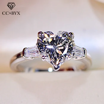 CC Rings For Women 925 Silver Hyperbole Heart Cubic Zirconia Ring Wedding Bridal Jewelry Charms Accessorirs Drop Shipping CC744
CC Rings For Women 925 Silver Hyperbole Heart Cubic Zirconia Ring Wedding Bridal Jewelry Charms Accessorirs Drop Shipping CC744
