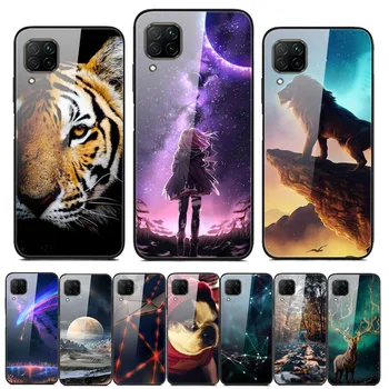 For Huawei P40 Lite Case Tempered Glass Printed Back Cover Hard Case For Coque Huawei P40 Lite Phone Case fundas P 40 Pro Light 
For Huawei P40 Lite Case Tempered Glass Printed Back Cover Hard Case For Coque Huawei P40 Lite Phone Case fundas P 40 Pro Light
