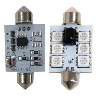 1 Pair 42mm DC 12V 5050 6 LED RGB LED Map Dome Car Interior Light+Remote Control E7CA
1 Pair 42mm DC 12V 5050 6 LED RGB LED Map Dome Car Interior Light+Remote Control E7CA