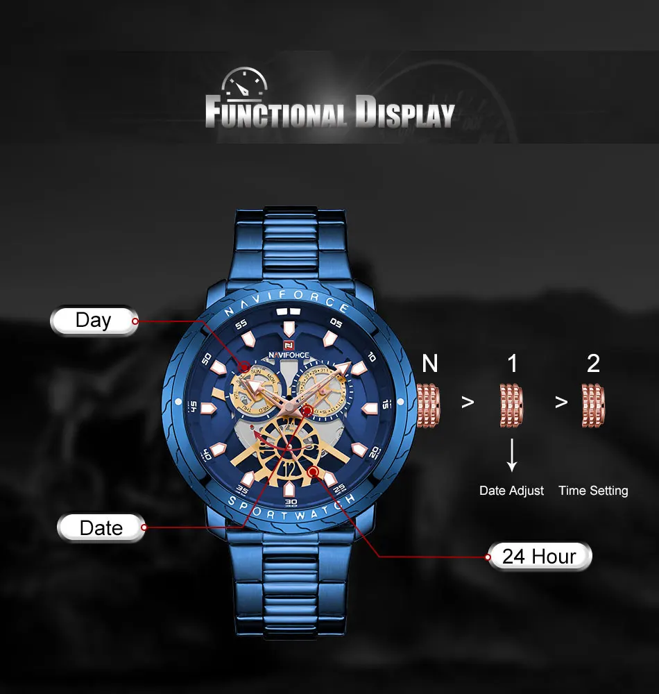 NAVIFORCE NF9158 Stainless Steel Watch 6