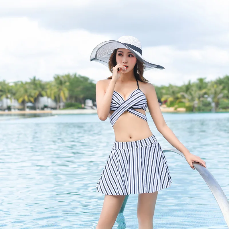 Sexy Slimming Split Type Three-piece Set Bikini Skirt Swimsuit Women's Plus-sized Large Size Fat M200 Jin Push up Belly Covering
Sexy Slimming Split Type Three-piece Set Bikini Skirt Swimsuit Women's Plus-sized Large Size Fat M200 Jin Push up Belly Covering