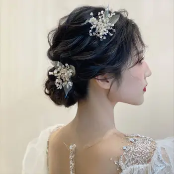 Mori Green Color Leaves Shape Crystal Beads Decorative Edge Clip Hair Small Fresh Style Bridal Wedding Hair accessories
Mori Green Color Leaves Shape Crystal Beads Decorative Edge Clip Hair Small Fresh Style Bridal Wedding Hair accessories