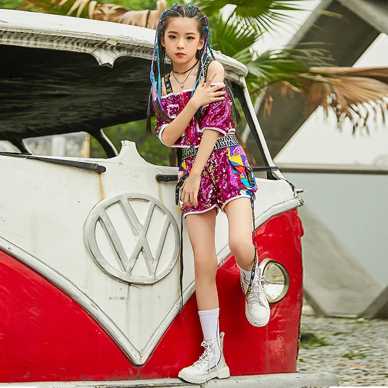 Sequin Jazz Dance Costumes Kids Fashion Hip Hop Street Dance Performance Clothing Girls Cheerleader Stage Rave Outfit DC2998
Sequin Jazz Dance Costumes Kids Fashion Hip Hop Street Dance Performance Clothing Girls Cheerleader Stage Rave Outfit DC2998