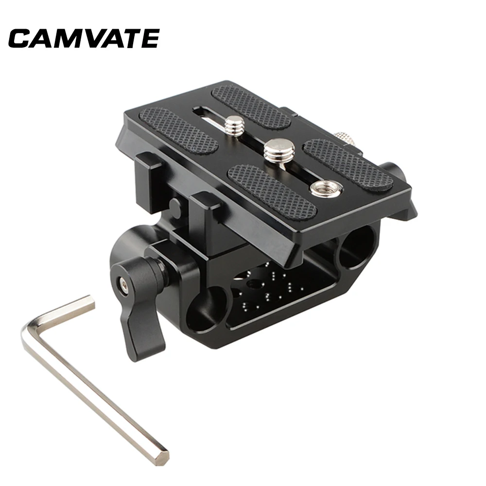 CAMVATE Camera Mounting Plate With 15mm Double Rod Clamp For DSLR Camera Shoulder Rig/Tripod / Monopod Stable Support System2020
CAMVATE Camera Mounting Plate With 15mm Double Rod Clamp For DSLR Camera Shoulder Rig/Tripod / Monopod Stable Support System2020