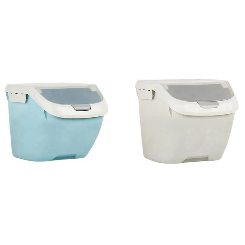 2x 10Kg Rice Storage Box Sealed Moisture-Proof Large Capacity Grain Flour Container Kitchen Rice Flip Cover M Blue/ Gray
2x 10Kg Rice Storage Box Sealed Moisture-Proof Large Capacity Grain Flour Container Kitchen Rice Flip Cover M Blue/ Gray