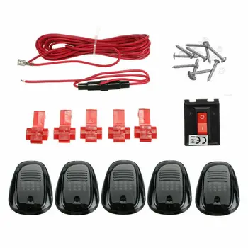 Durable And Practical 5Pcs Smoked Cab Roof Marker 12-LED Roof Top Truck SUV Running Driving Light Set
Durable And Practical 5Pcs Smoked Cab Roof Marker 12-LED Roof Top Truck SUV Running Driving Light Set