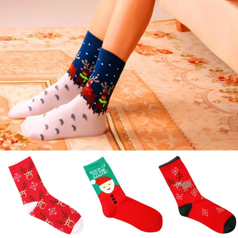 

Women And Men Christmas Cotton Sock Cartoon Animal Paradise Thick Cute Comfortable Stripe Short Ankle Soxs