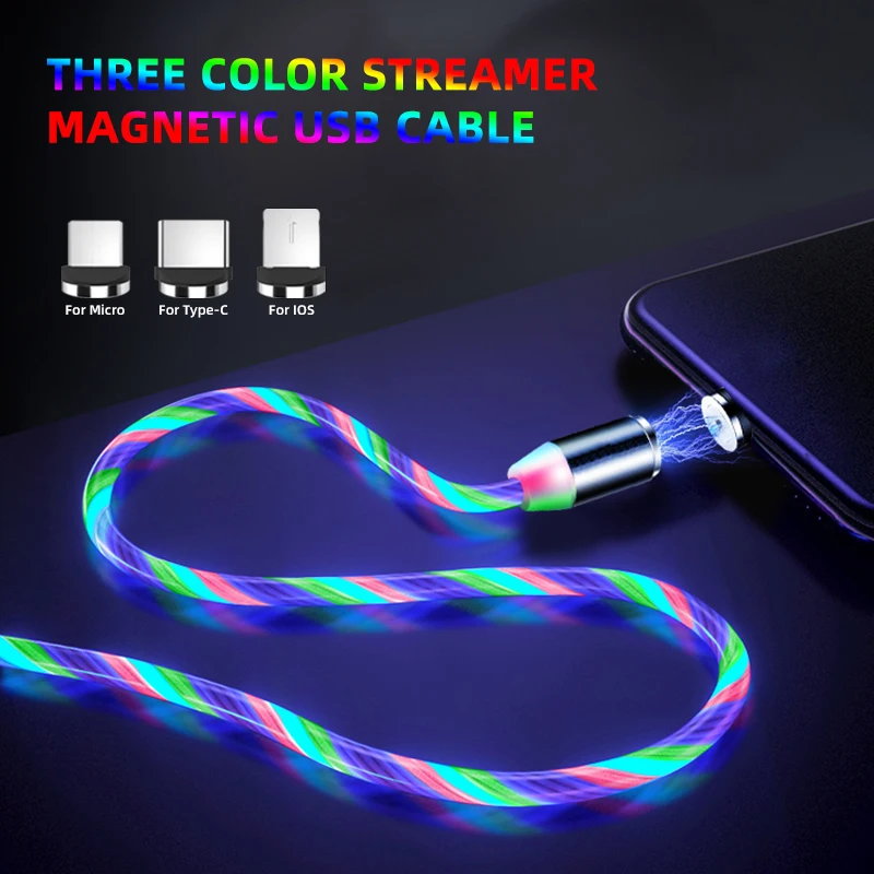 Magnetic Cable LED Flow Glow Micro USB Type C Lighting Charger For iPhone Samsung Fast Charging USB-C Type-C Mobile phone Cables
Magnetic Cable LED Flow Glow Micro USB Type C Lighting Charger For iPhone Samsung Fast Charging USB-C Type-C Mobile phone Cables