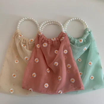 Women Mesh Applique Little Daisy Bags Shopping Bag Transparent Yarn Cloth Bag Embroidery Handbag Eco No Zipper Foldable Reusable
Women Mesh Applique Little Daisy Bags Shopping Bag Transparent Yarn Cloth Bag Embroidery Handbag Eco No Zipper Foldable Reusable