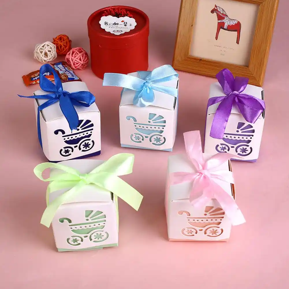 box candy box christmas xmas ribbon baby shower hollow wedding