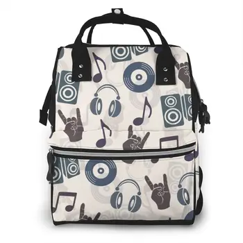 Music Headphones Disk CD Notes Diaper Bag Mummy Maternity Baby Bags Travel Baby Nappy Changing Backpack Women Stroller Organizer
Music Headphones Disk CD Notes Diaper Bag Mummy Maternity Baby Bags Travel Baby Nappy Changing Backpack Women Stroller Organizer
