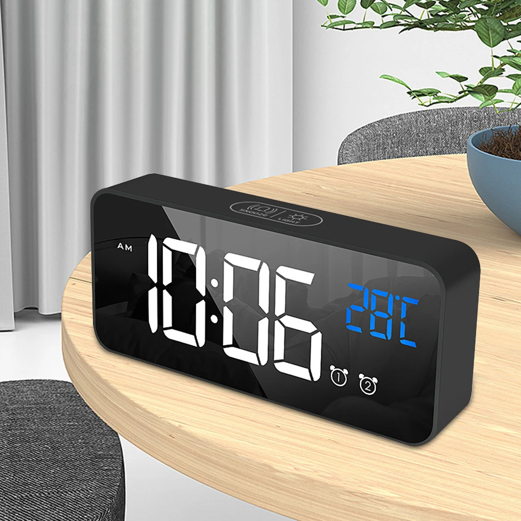 Smart LED Mirror Electronic Clock Portable Home USB Voice Control Silent Timer Music Alarm Clock Reminder For New Year's gift
Smart LED Mirror Electronic Clock Portable Home USB Voice Control Silent Timer Music Alarm Clock Reminder For New Year's gift