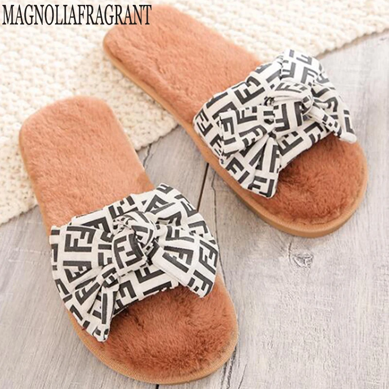 Women Furry Slippers Shoes Home Slipper With Fur Cute Bow-knot Female Soft Plush Indoor Non-slip soft bottom slippers y369
Women Furry Slippers Shoes Home Slipper With Fur Cute Bow-knot Female Soft Plush Indoor Non-slip soft bottom slippers y369