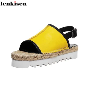 Lenkisen 2020 hot saling western style high quality straw peep toe mixed color thick bottom ankle straps beauty lady sandals L32
Lenkisen 2020 hot saling western style high quality straw peep toe mixed color thick bottom ankle straps beauty lady sandals L32